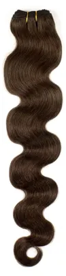 Produktbild von hair2heart Echthaar Tressen zum Einnähen Extensions Gewellt - 40cm 100g 6/3 dunkelblond gold