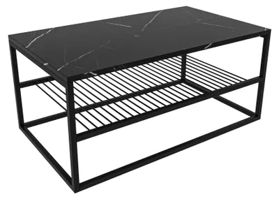 Produktbild von Couchtisch aus Holz "Asude" - 95 x 55 x 42 cm - Schwarz