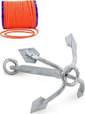 Produktbild von Anker-Set aus Wurfanker 1 kg + Leine 5 m Ø 8 mm