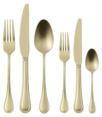Productafbeelding van Sambonet Royal Antique bestekset, roestvrij staal/PVD, champagnekleur, 36-delig. Artikelnummer: S0201-S00549-S0044, 52663P83. Uitverkoop, zolang de voorraad strekt
