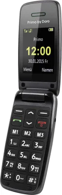 Produktbild von Doro Primo 401, Klappgehäuse, Single SIM, 5,08 cm (2"), Bluetooth, 500 mAh, Schwarz