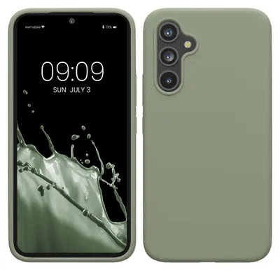 Produktbild von kwmobile Handyhülle für Samsung Galaxy A54 5G Hülle - Case Silikon - Kabelloses Laden - Schutzhülle Cover in Graugrün