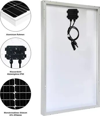 Produktbild von 300W Solarpanel Set für Wohnmobil – 12V Monokristallin Solarmodul mit Montagehalterung, PV Modul für Camping & RV
