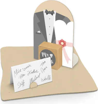 Produktbild von itenga Geldgeschenkverpackung Mr. & Mrs. Hochzeitspaar (Motiv 58)