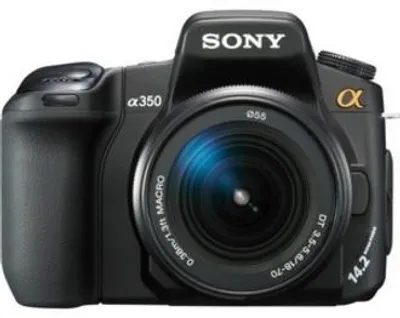 Produktbild von Sony α DSLR-A350, wolkig, Benutzerdefinierte Modi, Tageslicht, Flash, fluorisierend, Schatten, Wolfram, Landschaft, Nacht, Porträt, Sonnenuntergang, Schwarz&Weiss, lebendig, Optisch, Batterie/Akku, SLR-Kameragehäuse