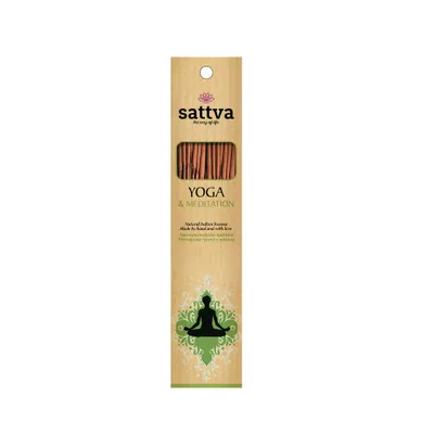 Obrázok produktu pre Prírodné indické vonné tyčinky Sattva pre jógu a meditáciu, 15 ks