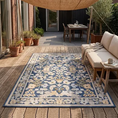 Zdjęcie produktu dla Volero - Dywan zewnętrzny - Bloom Oriental Niebieski - 80x150 cm