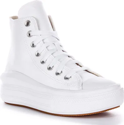 Produktbild von Converse CT AS Move Platform Hi Top Damen Leder Trainer In Weiß – undefined / Weiß