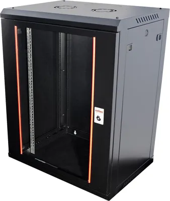 Produktbild von ROLINE 26.21.0286, Wandmontiertes Regal, 15U, 80 kg, Ablageschienen, 18,2 kg, Schwarz