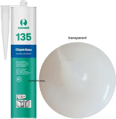 Produktbild von Ramsauer 135 Objektbau Silicon Fugen Dichtstoff 310ml Kartusche transparent