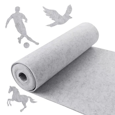 Filzrolle 40x300 cm, 3 mm, grau, Nadelfilz zum Zuschneiden