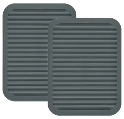 Produktbild von Silicone Untersetzer Set von 2 für heiße Töpfe, Grau