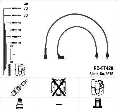 Produktbild von NGK 0675 Zündkabelsatz Zündleitungssatz für FIAT 126 (126)