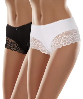 Image de Boxers pour femmes Merry Style MSGAB107 (lot de 2) Noir/Blanc, 36 (taille du fabricant : S)