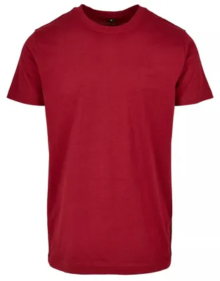 Image de Build Your Brand - T-shirt « Basic » pour homme, col rond TN1841 (S) (bordeaux)