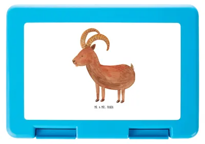 Produktbild von Mr. & Mrs. Panda Bento Box Sternzeichen Steinbock - Weiß - Geschenk, Geburtstag Januar, Ziege, Dezember, Snackbox, Steinböcke, Lunchbox, Bentobox, Vesperbox, Bock