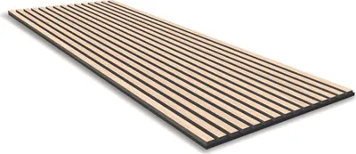 Produktbild von 0.965m² Solide 3d Lamellen, 3d Paneele, Holz Wandpaneele Deckenpaneele, Dekoren, 2,2 cm stärke Schalldämmung, PET Filz (10015 Nature OAK)