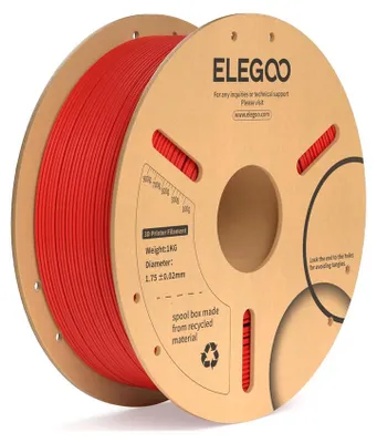 Obrázek produktu pro ELEGOO PLA+ -1.75mm-1KG-Cardboard Spool-Red
