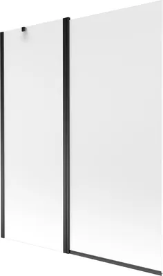 Zdjęcie produktu dla Mexen Flip parawan nawannowy 1-skrzydłowy 140 x 150 cm, szron, czarny - 894-140-101-70-30