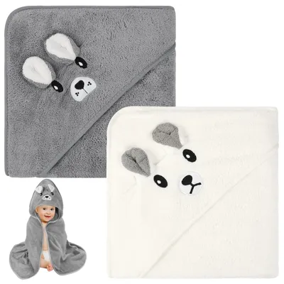 Produktbild von Baby Handtuch mit Kapuze - 2 Stück Niedliche Badponchos für Babys 0-6 Jahre