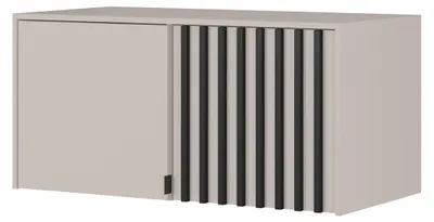 Productafbeelding van Bovenstuk voor kast, geschikt voor de STILO 2D kast, 105 cm, kasjmier, zwarte lamellen
