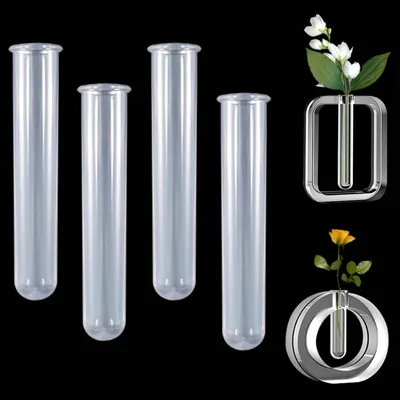 Productafbeelding van Acrylglaasjes voor plantvermenigvuldiging, 4 stuks, 12 cm, transparant