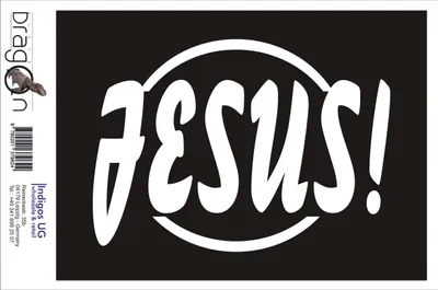 Produktbild von Aufkleber / Autoaufkleber - JDM / Die cut / Auto / OEM - Jesus! - 210x150mm schwarz - Heckscheibe / Heckscheibenaufkleber