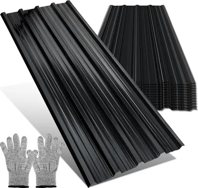 Produktbild von Faziango 24x Profilblech Trapezblech Dachblech, Verzinktes Stahlblech - Wellenprofil in Grün, Stahl Außenbereich Dachplatten, für Dächer, Carports