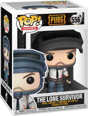 A Funko Pop! vinyl figure of 'The Lone Survivor' from PUBG, displayed in its retail packaging.
