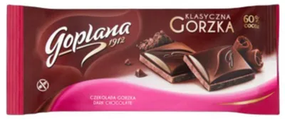 Zdjęcie produktu dla Goplana 60% Cocoa Klasyczna gorzka Czekolada 90 g