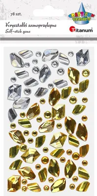 Produktbild von Selbstklebende Kristalle Kieselsteine Gold Silber Titanum