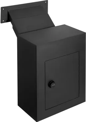 Obrázok produktu pre Nástenná poštová schránka - vstavaná poštová schránka 330x178x430mm - čierna - odolná voči poveternostným vplyvom a bezpečná - ideálna na vonkajšie použitie
