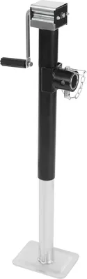 Image de Cric/support de remorque pour charges lourdes - Manuel - Capacité de charge 2,27 t - Course 38 cm - Hauteur 57-94 cm - Montage au sol - Acier Q235, galvanisé - Noir
