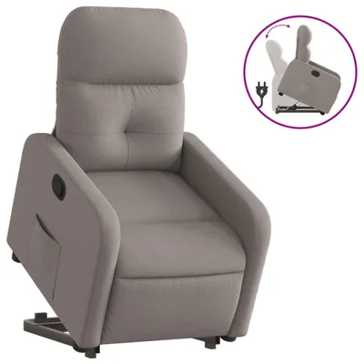Produktbild von vidaXL Relaxsessel mit Aufstehhilfe Taupe Stoff