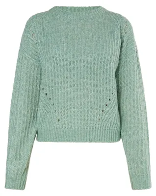 Image de Pull en tricot pour femmes AODA - vert, taille M