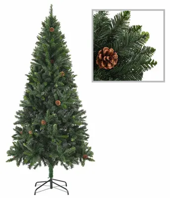 Obrázok produktu pre vidaXL Umelý vianočný stromček s osvetlením a ozdobami zelený 210 cm