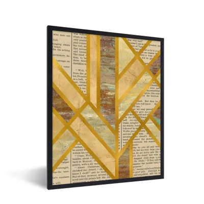 Produktbild von MuchoWow® Gerahmtes Poster Gold - Marmor - Luxus 60x80 cm - Poster mit Schwarzem Bilderrahmen Wandposter Rahmen Foto Bilder - Premium - Wanddeko Wohnzimmer