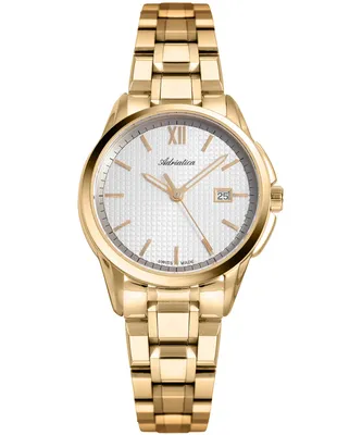 Produktbild von NEU ORIGINAL ADRIATICA Damenuhr A3190.1163Q Gravur Gold Swiss
