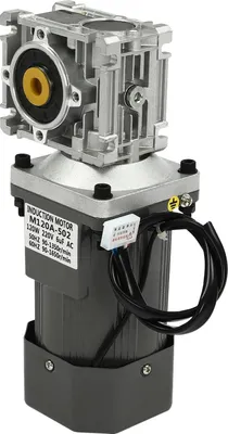 Immagine prodotto di Motore con riduttore a vite senza fine - M120A-502 - 120 W 220 V - 25 Nm di coppia elevata - Rapporto di trasmissione 1:80 - Invertibile - Regolatore di velocità - Grigio