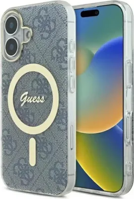 Produktbild von Guess Iml 4G Magsafe Fall für Iphone 16 - Blau