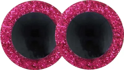 Glitzeraugen 50 Stück m. Gegenstück 12 mm Tieraugen Sicherheitsaugen pink
