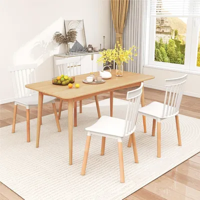 Immagine prodotto di Sedia da pranzo - Sedia da cucina - Sedia - Sedia da soggiorno - Sedia da ufficio - Bianca - Gambe in legno massello