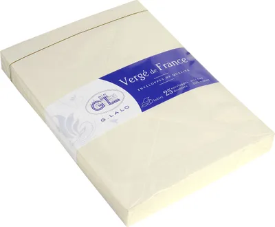 Produktbild von G.Lalo 4x Lalo, Packung 25 Umschläge 100g, 229x162mm - Elfenbein 20816L