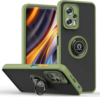 Produktbild von Xiaomi Poco X4 GT Hülle, Ring Halter Ständer Matte Transluzent TPU Rahmen Stoßfest Schutzhülle für Xiaomi Poco X4 GT/Redmi K50 Gaming