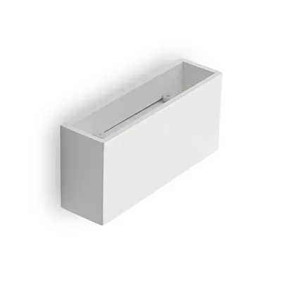 Produktbild von Lindby Wandleuchte Mavora, eckig, 25 cm, weiß, Gips, G9