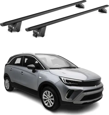 Produktbild von Dachträger für Opel Crossland Grandland X 2017-2025 100kg Alu Schwarz 2x ABE