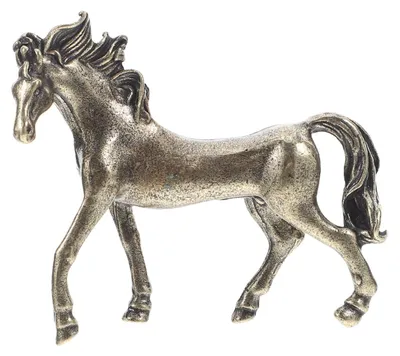Messing Pferdestatue Feng Shui 5 cm - Glücksbringer Deko