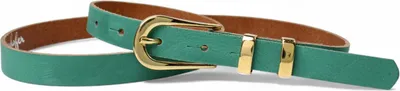 Produktbild von FRONHOFER schmaler Damengürtel Echtleder 1,8 cm, vergoldete Gürtelschnalle & Metallschlaufen