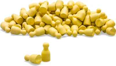 Produktbild von Satz aus 100 Spielfiguren in gelb