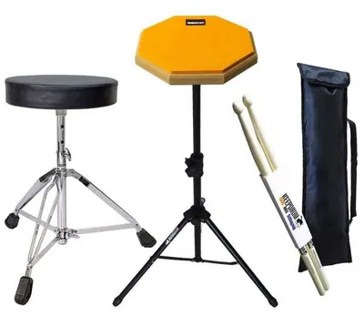 Produktbild von keepdrum Übungspad Practice Pad Orange Set mit Hocker